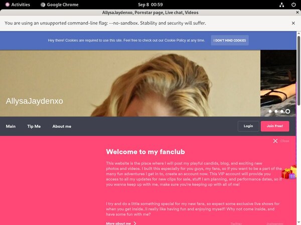 Allysajaydenxo.modelcentro.com Sign Up Link