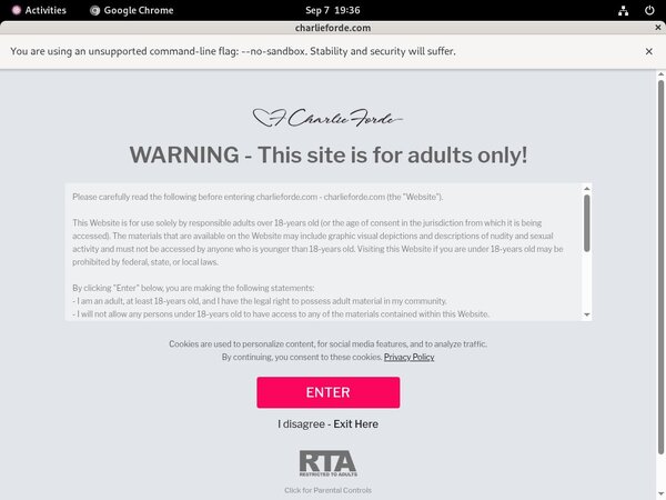 Charlie Forde Registration Form