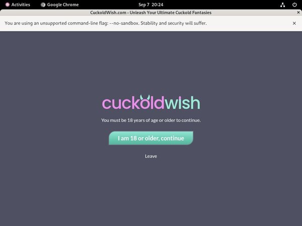 Cuckold Wish Hack Account