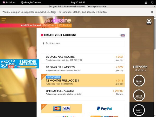 Digital Desire With Pay Pal