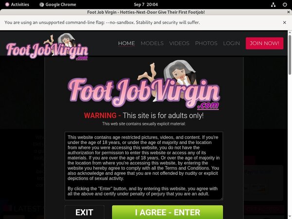 Foot Job Virgin Club