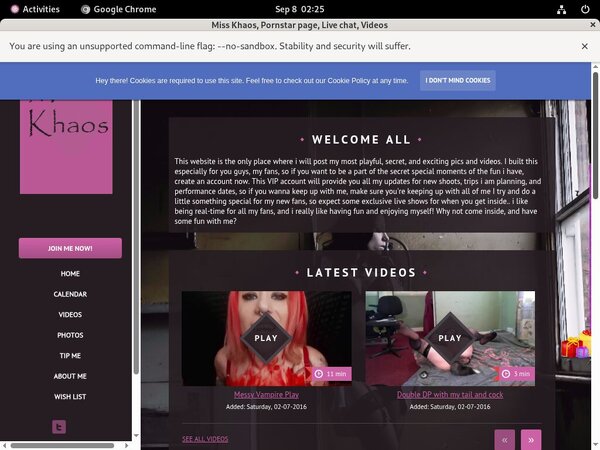 Login Khaos Miss Free