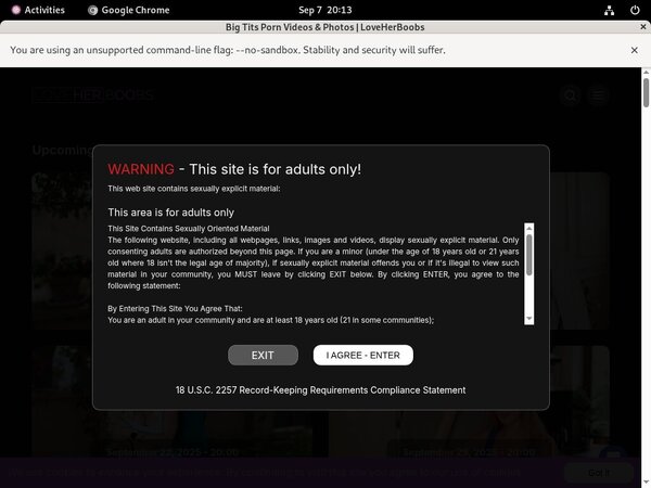 Loveherboobs.com Account Login