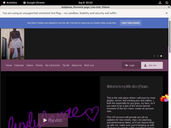 Luvlylarae.modelcentro.com Website