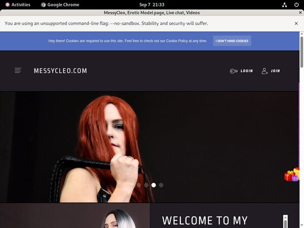 MessyCleo Website Accounts