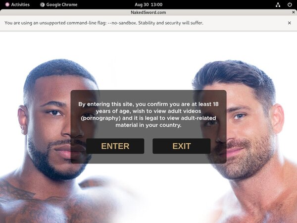 Naked Sword For Tablet