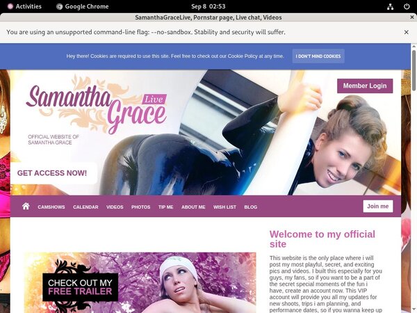 SamanthaGraceLive Accounts And Passwords