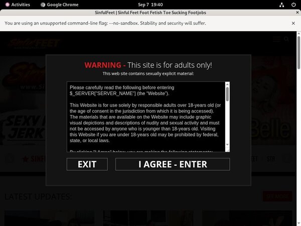 Sinful Feet Paypal Offer