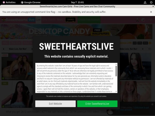 Sweetheartslive Discount Tour