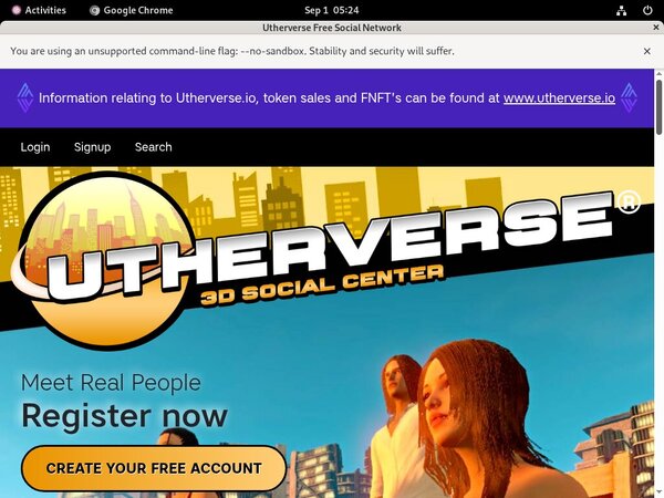 Utherverse.com Join By Check